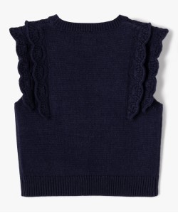 Pull sans manches en maille fantaisie fille - LuluCastagnette